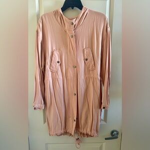 NWT Love Tree Blush Pink Cargo Jacket Light Weight Size Medium